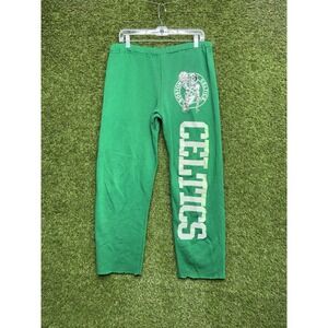 Vintage Boston Celtics Sweatpants Mens Large 32x28 Green Logo 7 NBA Basketball